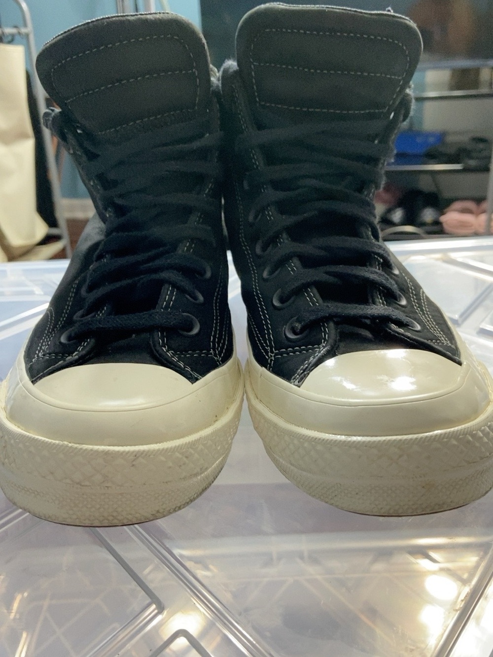 Converse Chuck 70 Padded Collar Hi Sneakers – Black/Black/Egret